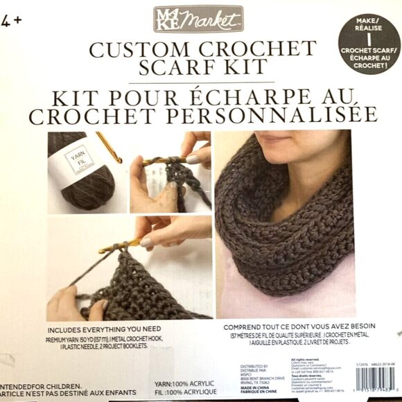 Crochet Kit Custom Scarf Kit By Make Market Sealed Everything You Need To Make - Picture 2 of 4